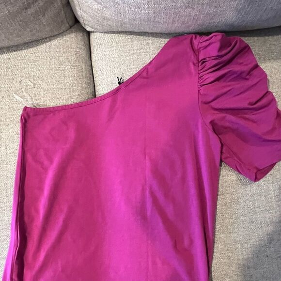 nwt Bobi la women's one‎ shoulder rouched sleeve size medium - Picture 10 of 10